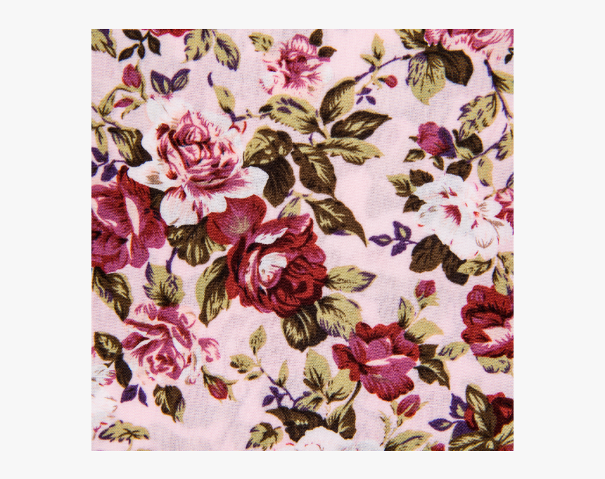 Cotton Poplin Printed Romantic Rose Pattern Light Pink - Garden Roses, HD Png Download