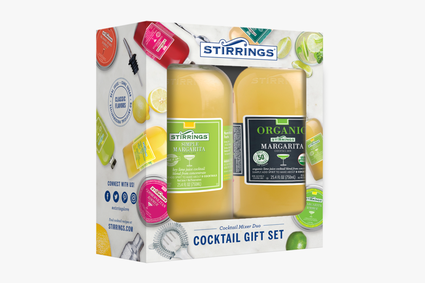 Margarita Cocktail Mixer Duo Set - Stirrings, HD Png Download