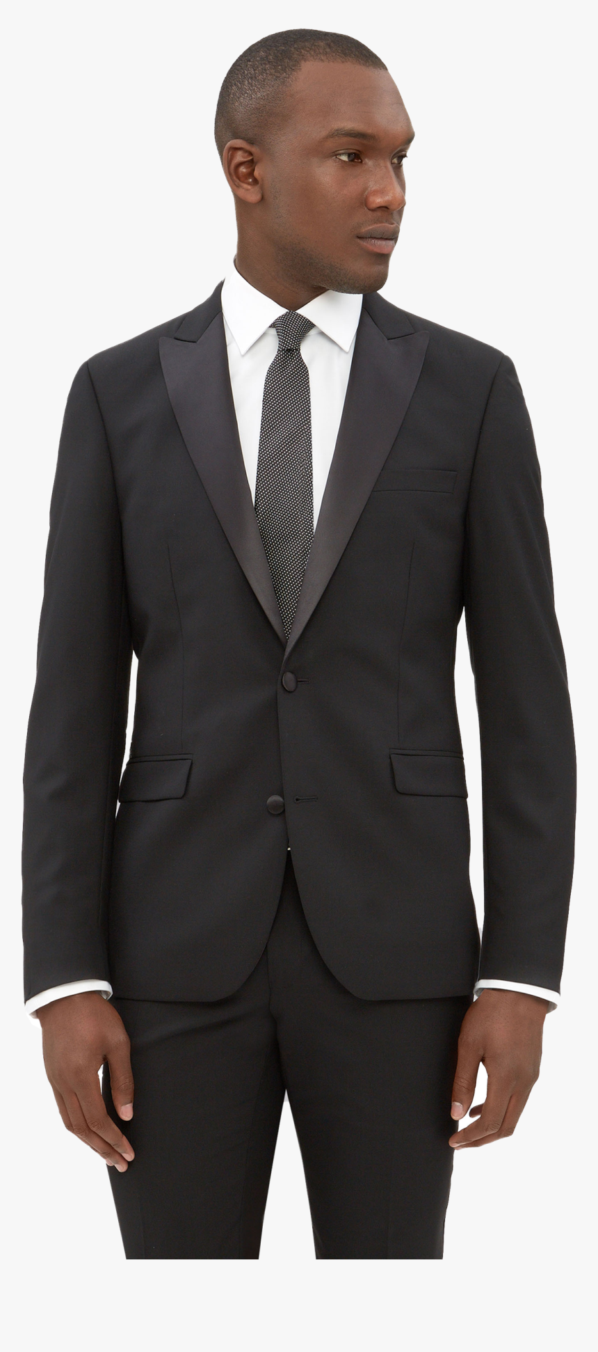Black Tuxedo Png Background - John Varvatos Band Collar Leather Jacket, Transparent Png