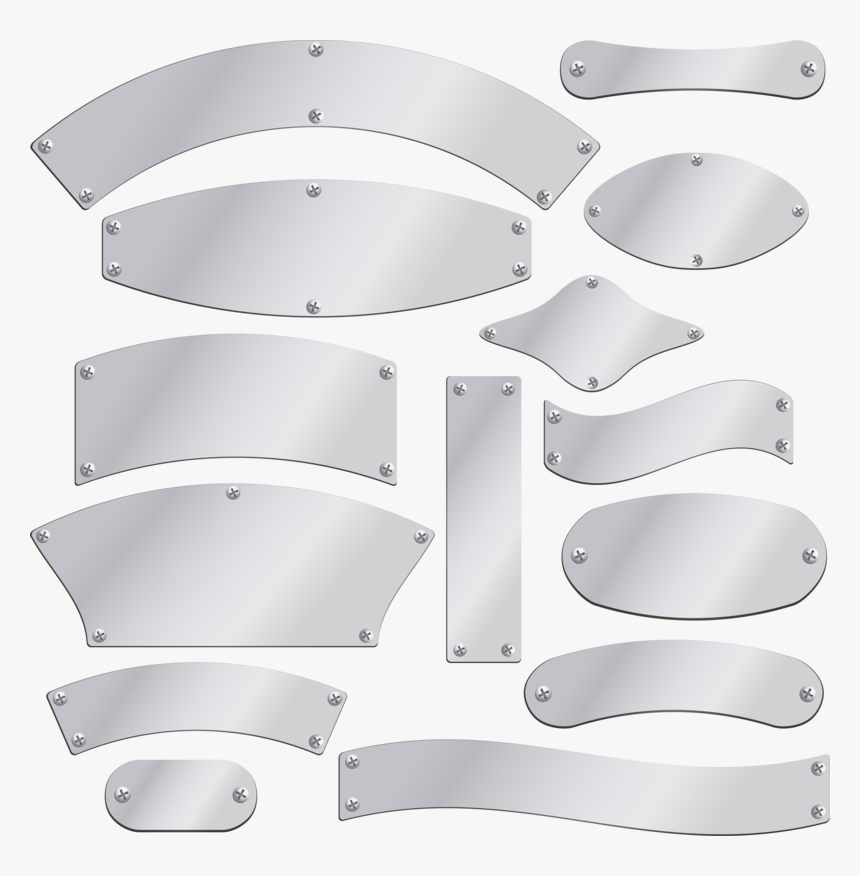 Banner Metal Silver Texture Sign Download Hd Png - Vector Plaque, Transparent Png