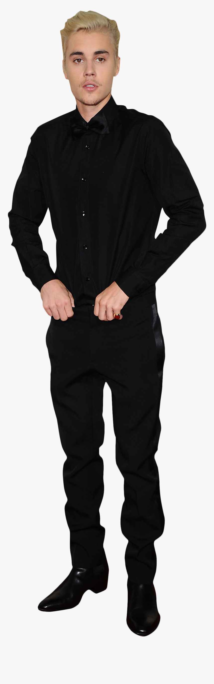Justin Bieber In Black Png Image - Portable Network Graphics, Transparent Png