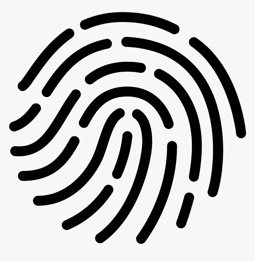 Clip Art Fingerprint Icons - White Fingerprint Icon Png, Transparent Png