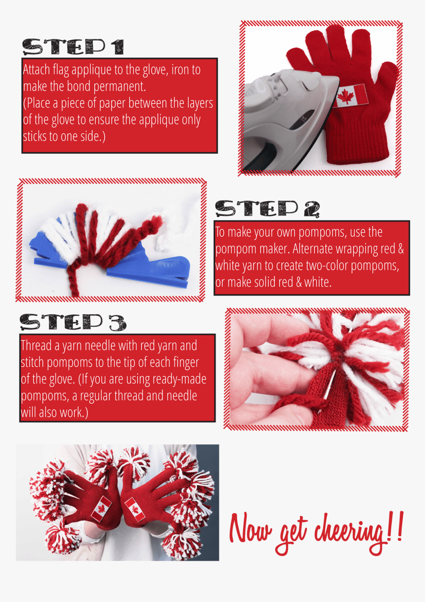 Steps To Create Your Own Cheer Gloves - Paper, HD Png Download