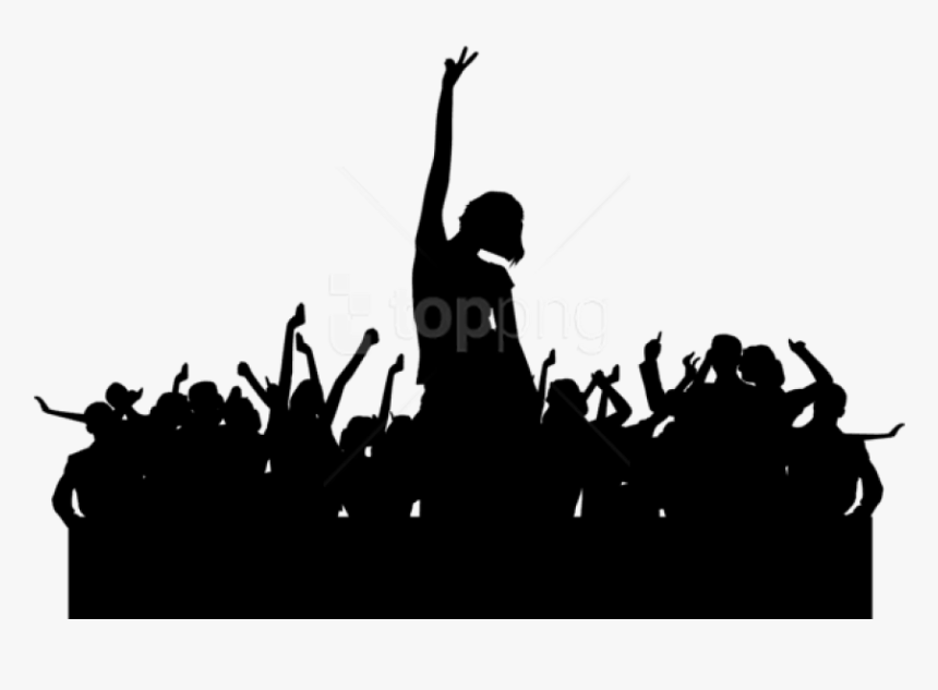 People Partying Silhouette Png, Transparent Png