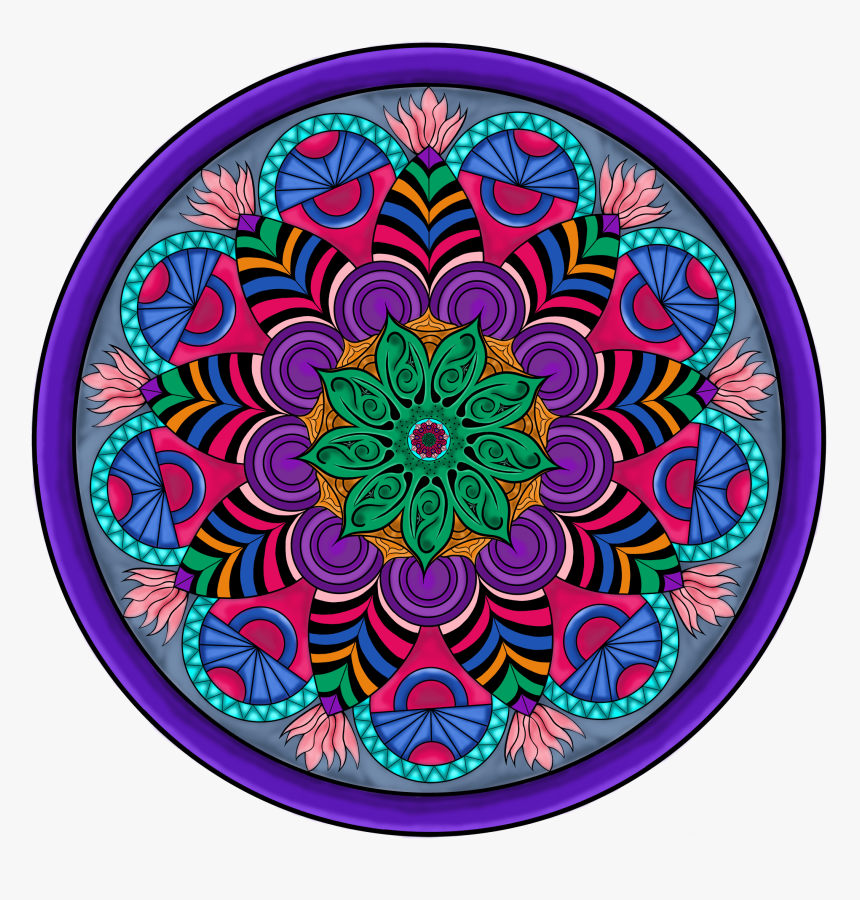 Transparent Mandala Overlay Png - Màu Tranh Hoa Văn, Png Download