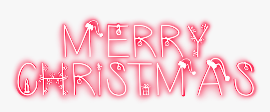#neon #merrychristmas #freetoedit #christmas #word - Graphic Design, HD Png Download