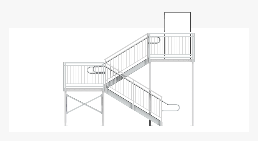 Single Story Stairway Width Calculation - Handrail, HD Png Download