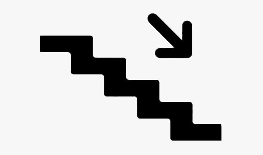Stairs Down Icon - Escaleras Png, Transparent Png