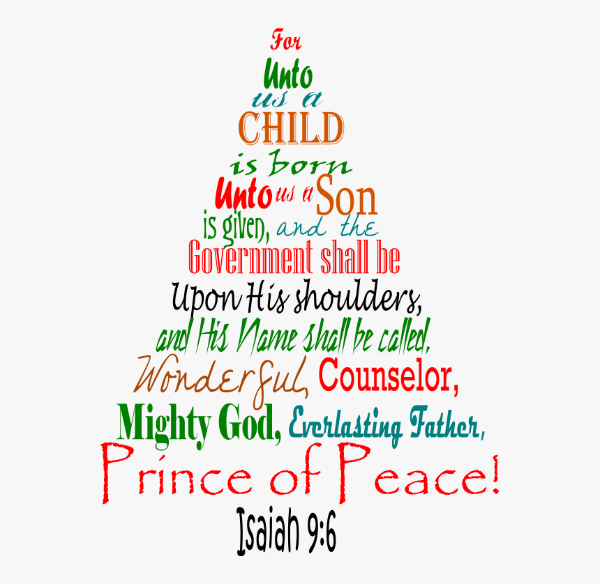 Isaiah 9 6 Christmas Tree, HD Png Download
