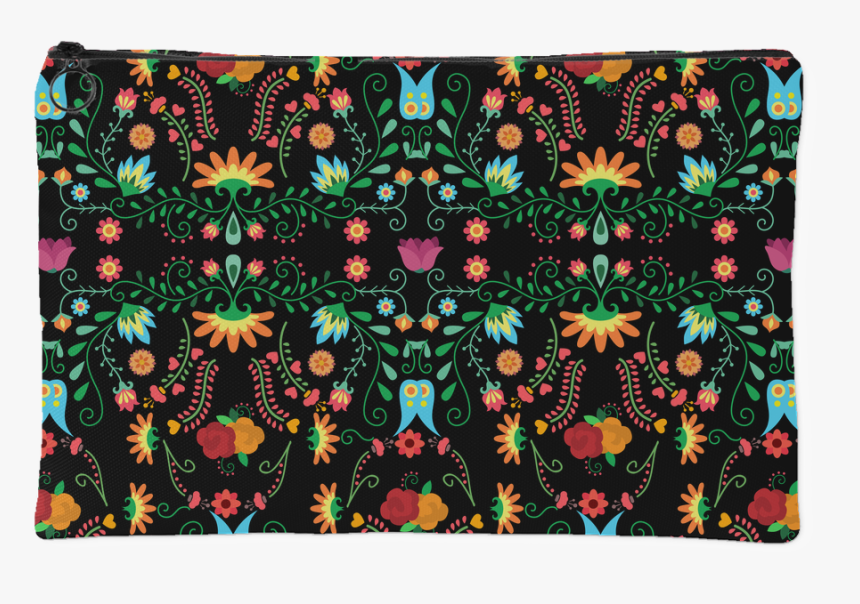 Mexican Flower Pattern Accessory Pouch - Coin Purse, HD Png Download