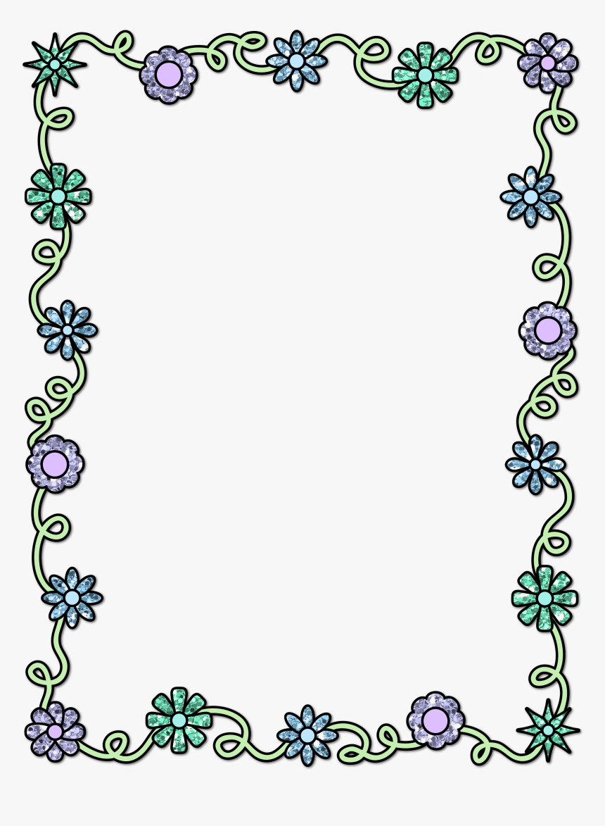 Royalty Free Stock Microsoft Techflourish Collections - Border Flower Design Drawing, HD Png Download