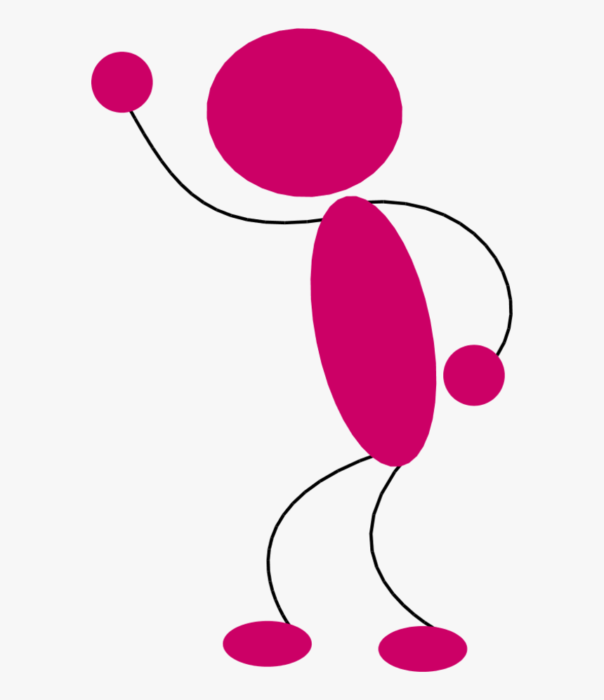 Blue Man Waving Shouting Cheering - Bonhomme Allumette Clipart, HD Png Download