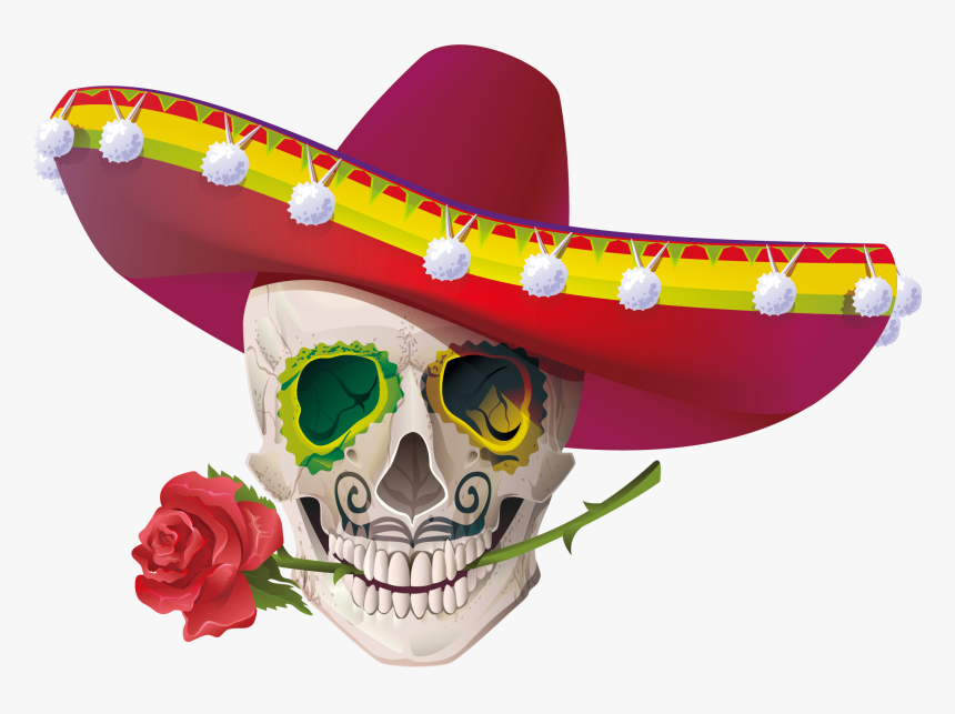 Cuisine Mexican Skull Calavera Mayo De Cinco Clipart - Cinco De Mayo Stock, HD Png Download