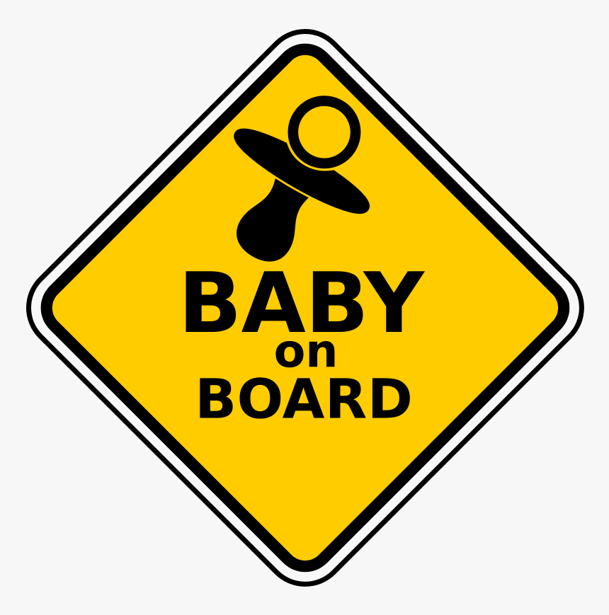 Pacifier, Sign, Baby On Board, Car, Transportation - Hazardous Symbols On Lorries, HD Png Download