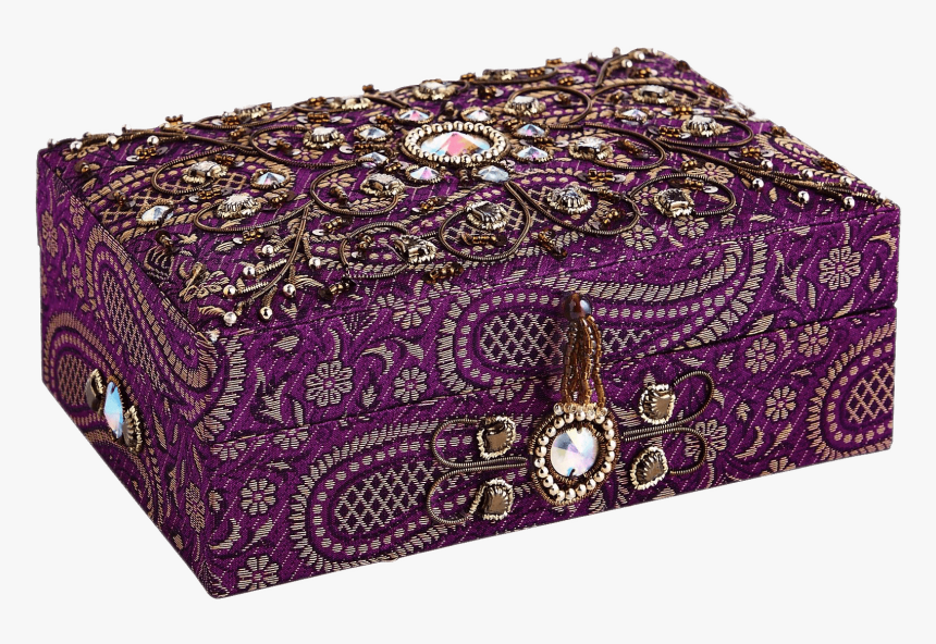 Embroidered Jewelry Box - Transparent Jewellery Box Png, Png Download