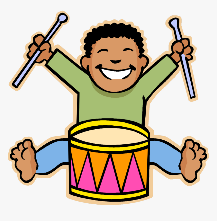 Kids Music Clipart Free Boy Playing Drum Cartoon, HD Png Download , Transparent Png Image