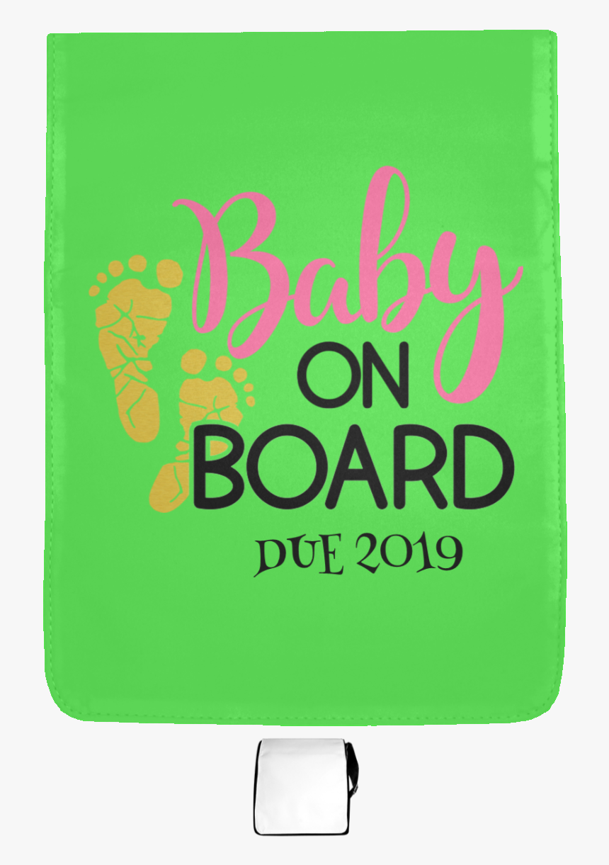 Baby On Board Due 2019 Medium Shoulder Bag - Graphic Design, HD Png Download