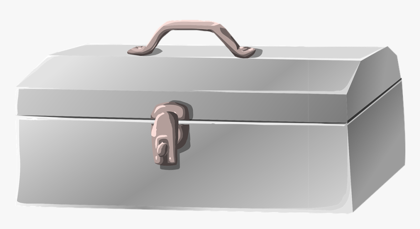 Toolbox, Box, Grey, Closed, Gray, Metallic, Steel - Toolbox Grey, HD Png Download