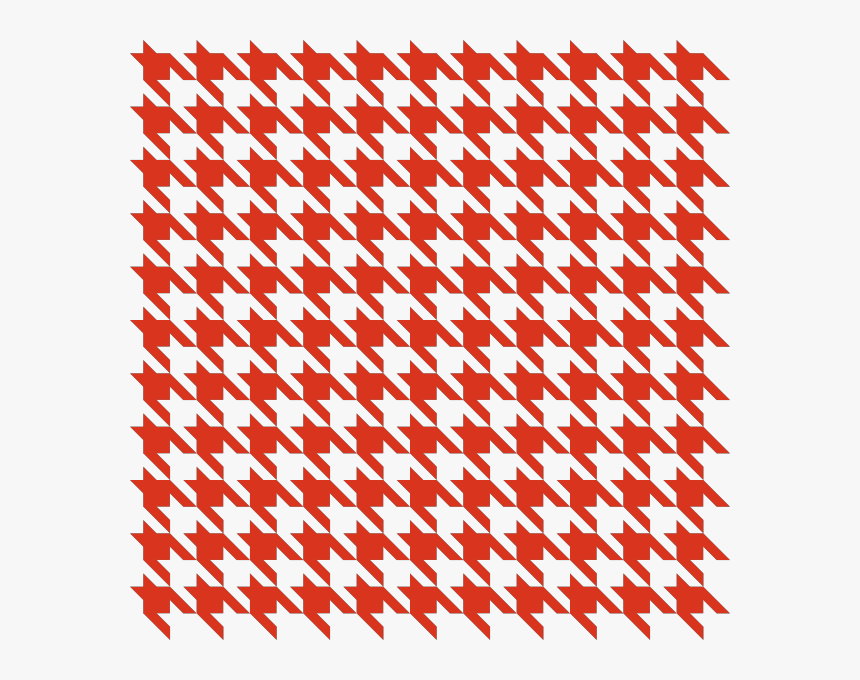 Red Houndstooth Check Vector Data - Red Houndstooth Vector, HD Png Download