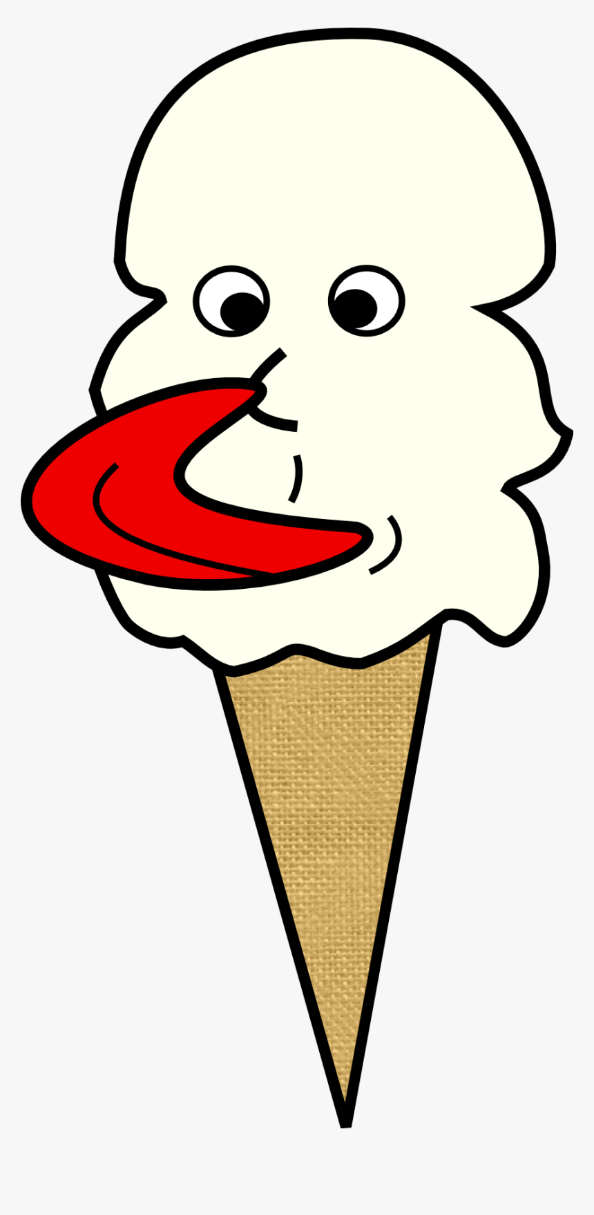 Licking Ice Cream Clipart, HD Png Download