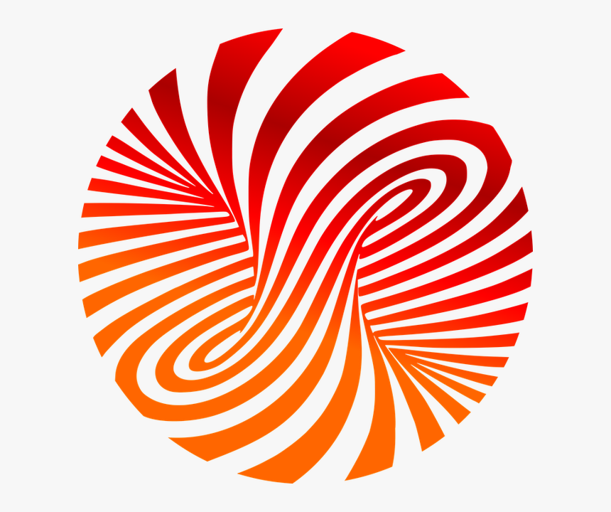 Eddy, Strudel, Vortex, Tornado, Spiral, Design, Red - Trippy Optical Illusions Black And White, HD Png Download