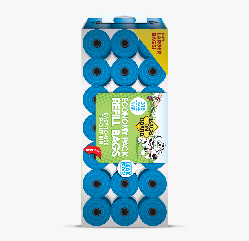 Bags On Board Economy Pack Refill Dog Waste Bags, 315 - Baby Toys, HD Png Download