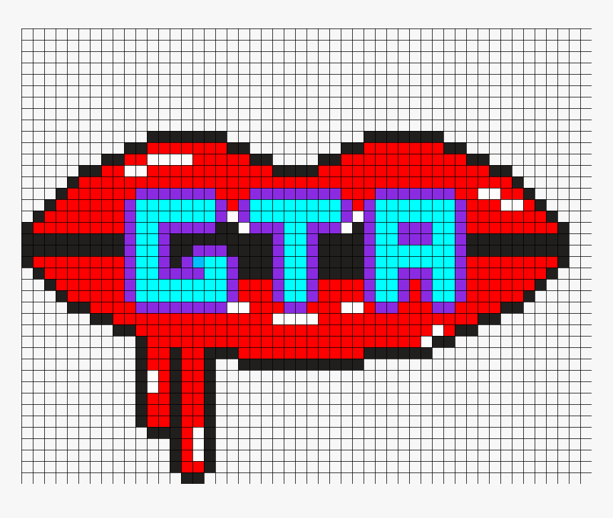 Gta Red Lips Perler Bead Pattern / Bead Sprite - Bread Animated Gif, HD Png Download