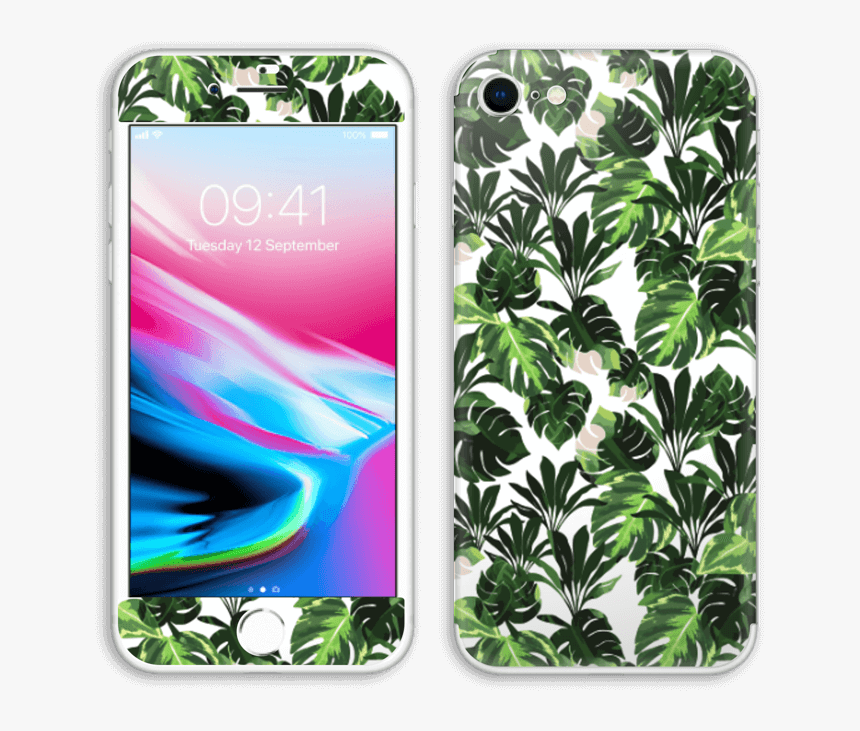 Hojas Verdes Vinilo Iphone - Iphone 8 Plus, HD Png Download