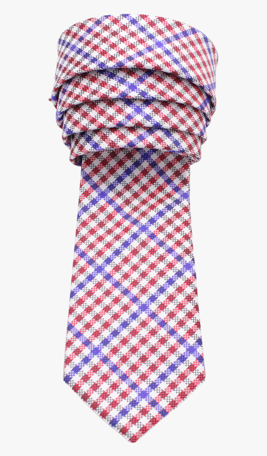 Red, White, And Blue Gingham Patterned Necktie - Tom Ford Navy Houndstooth Tie, HD Png Download