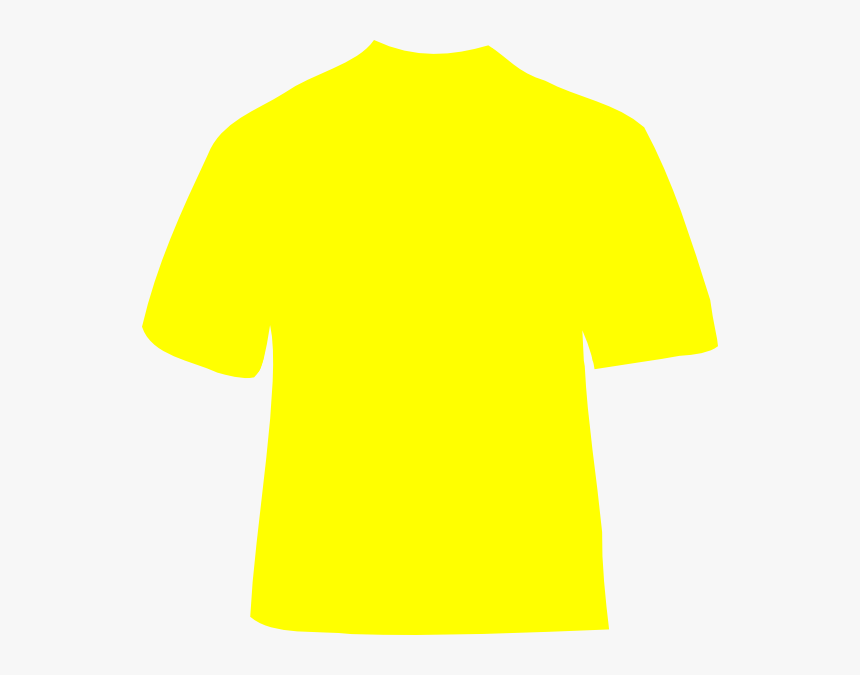 People Clipart T Shirt Yellow - Plain Yellow T Shirt Front, HD Png Download
