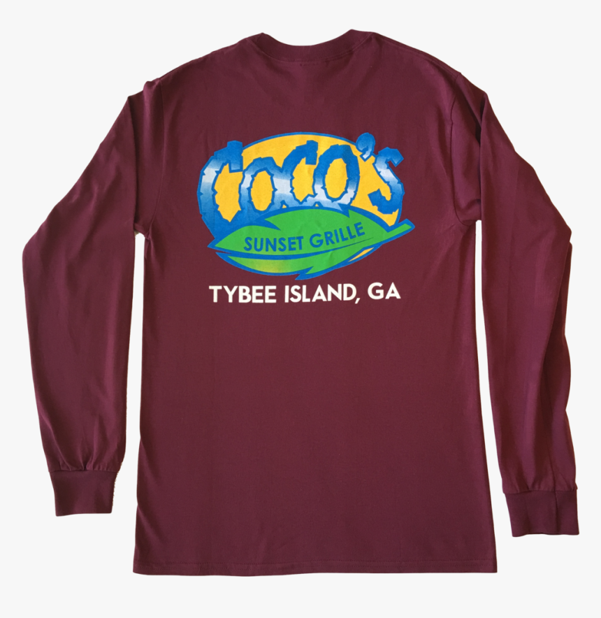 Logo Tshirt Ls Maroon Back - Cocos, HD Png Download