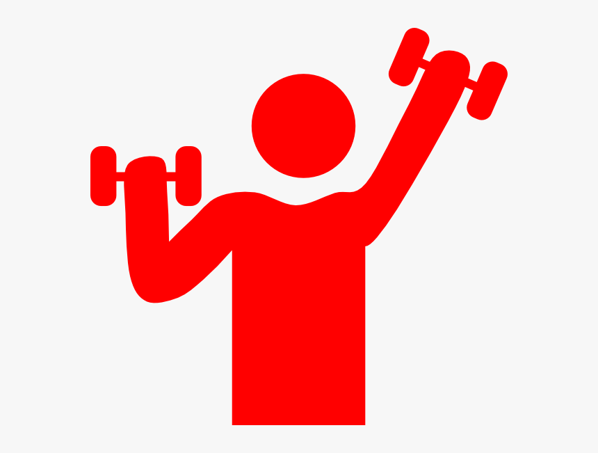 Red Gym Clip Art At Clker - Working Out Clip Art, HD Png Download
