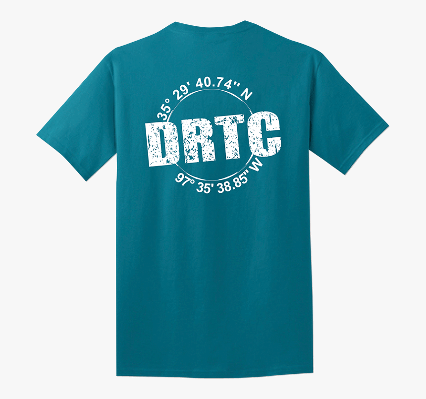 Teal Shirt With Drtc S Latitude & Longitude Coordinates - Active Shirt, HD Png Download