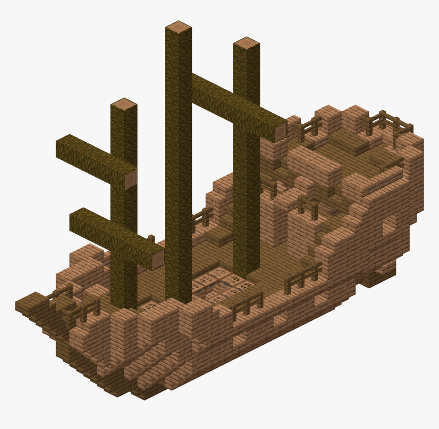 Shipwreck Jungle - Minecraft Shipwreck Blueprints, HD Png Download