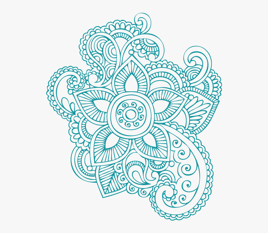 Clip Art Mehndi Tattoo Drawing Design - Transparent Background Henna Png, Png Download