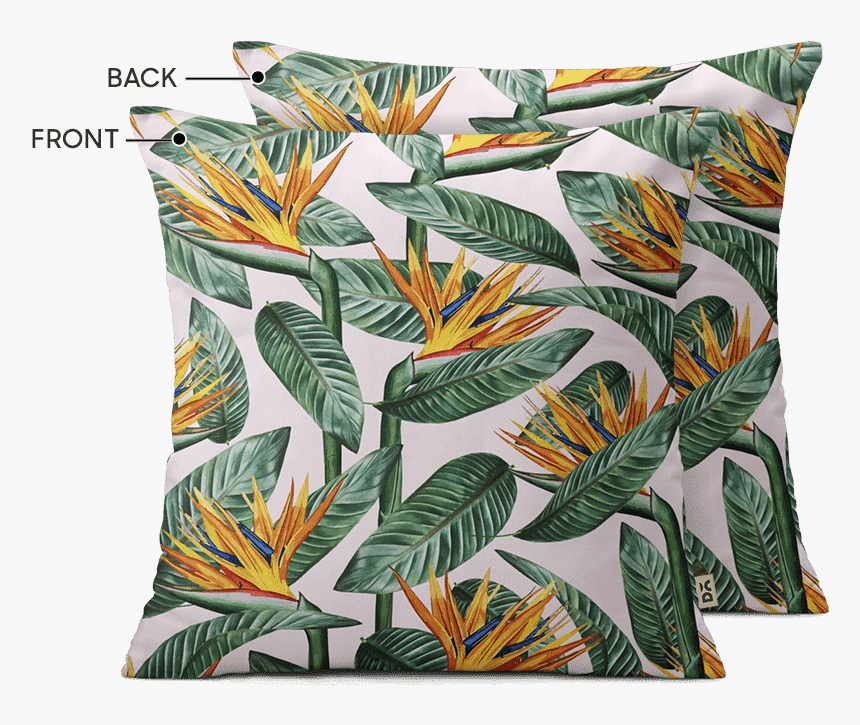 Dailyobjects Bird Of Paradise Leaves - Throw Pillow, HD Png Download