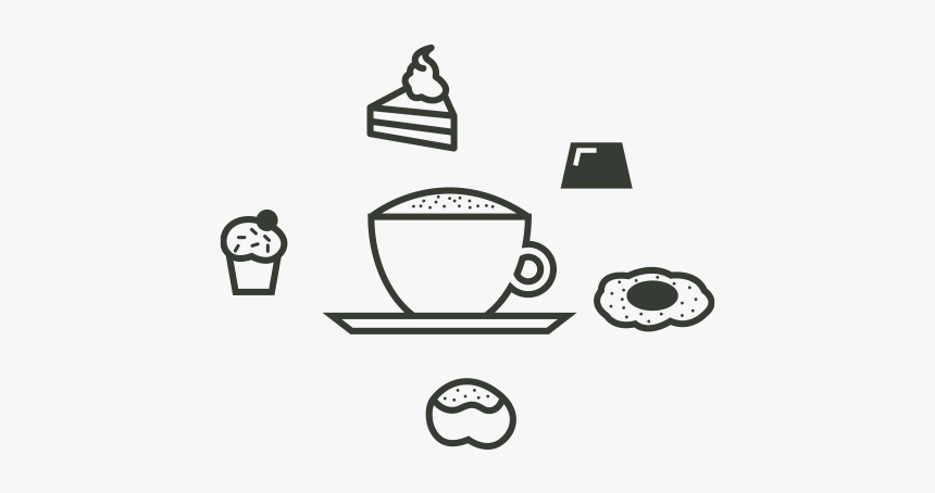 Homemade Sweets With Cappuccino - Cartoon, HD Png Download