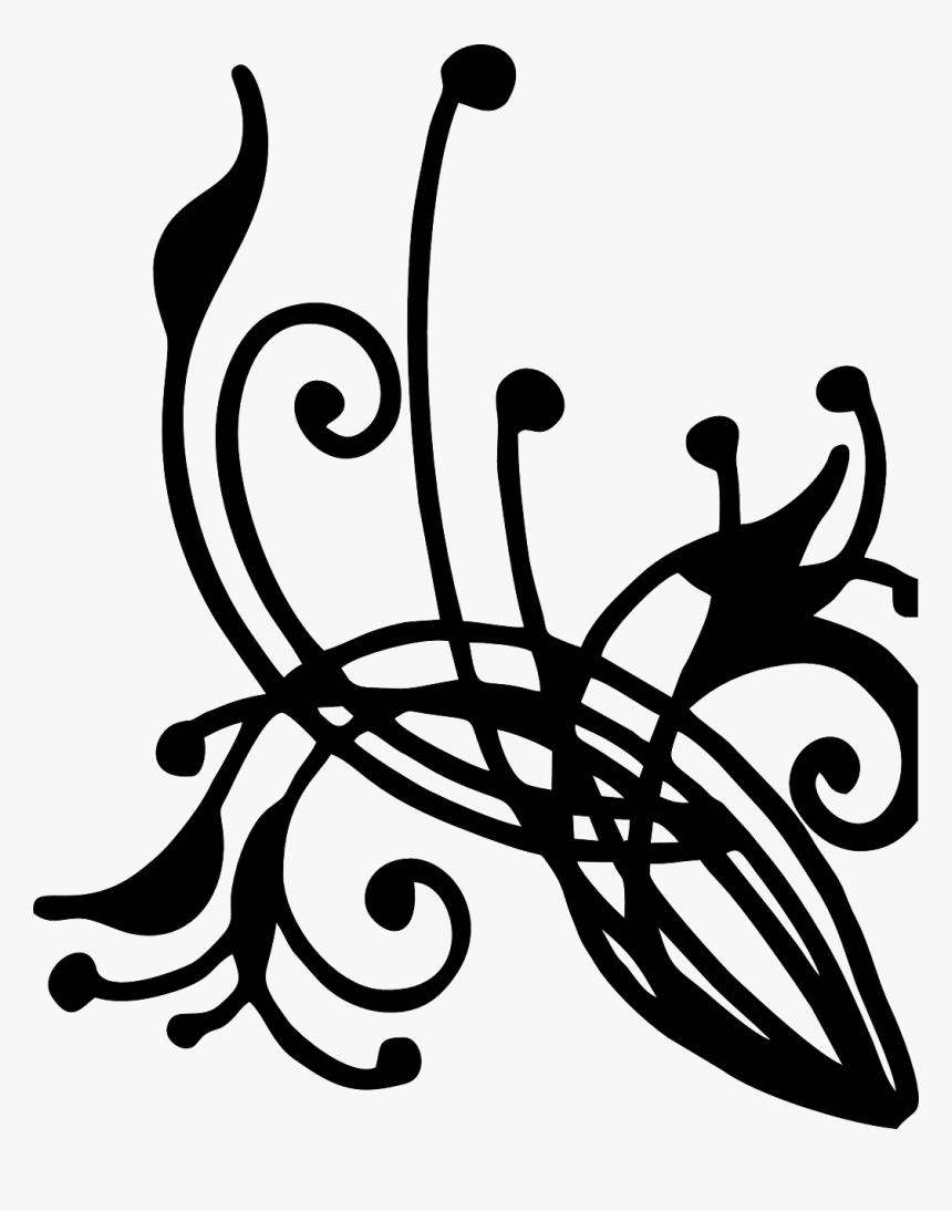 Henna Vines Swirl Free Picture - Vines Silhouette Transparent, HD Png Download