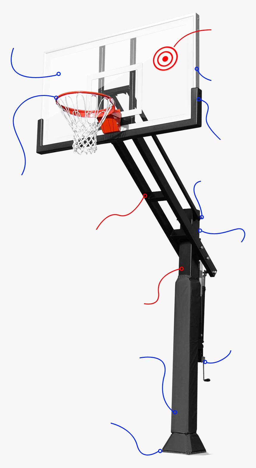 Anatomy Of A Basketball Hoop, HD Png Download