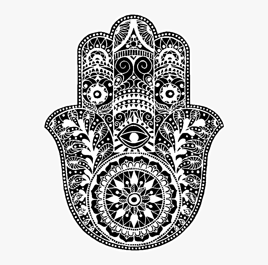 Browse Black White Hand Gifts By Maryedenoa - Transparent Hamsa Hand Png, Png Download