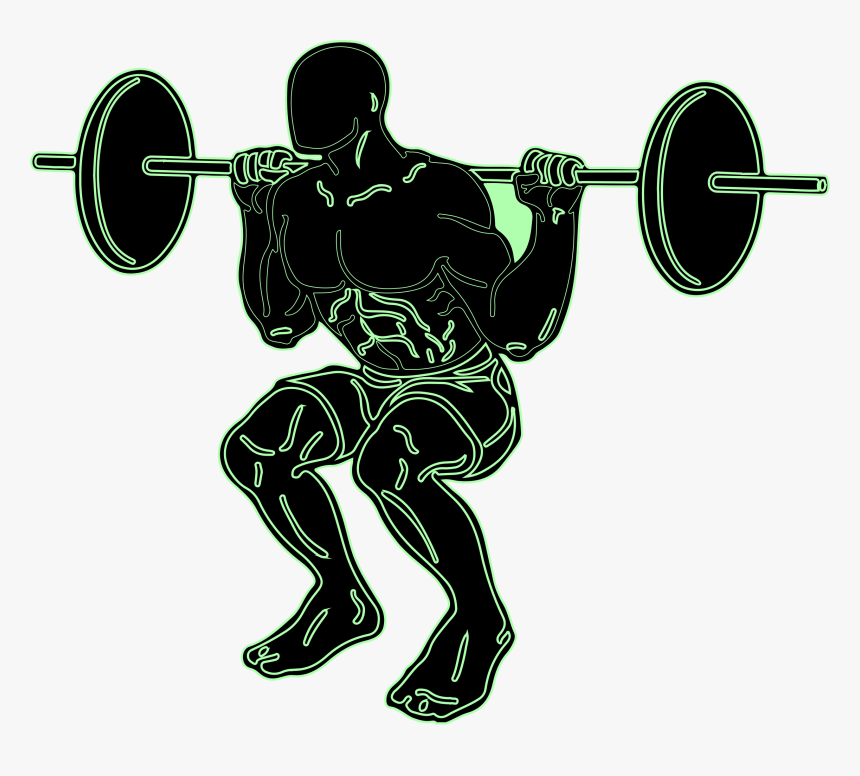 Olympic Weightlifting Squat Weight Training Clip Art - Squat Png, Transparent Png