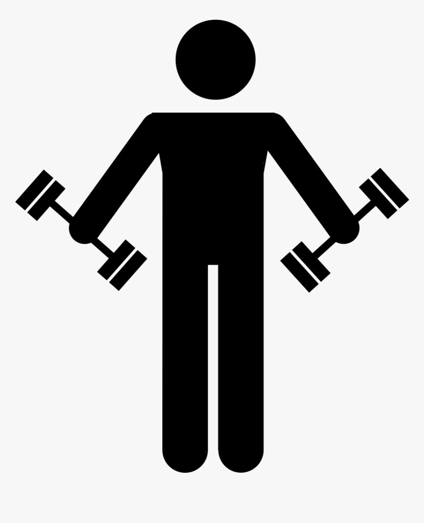 Man Lifting Weights Icon, HD Png Download