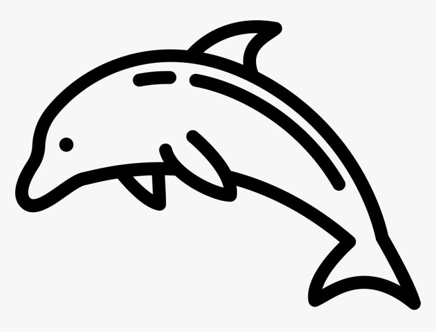 Dolphin Icon Png - Dolphin Png Black And White, Transparent Png