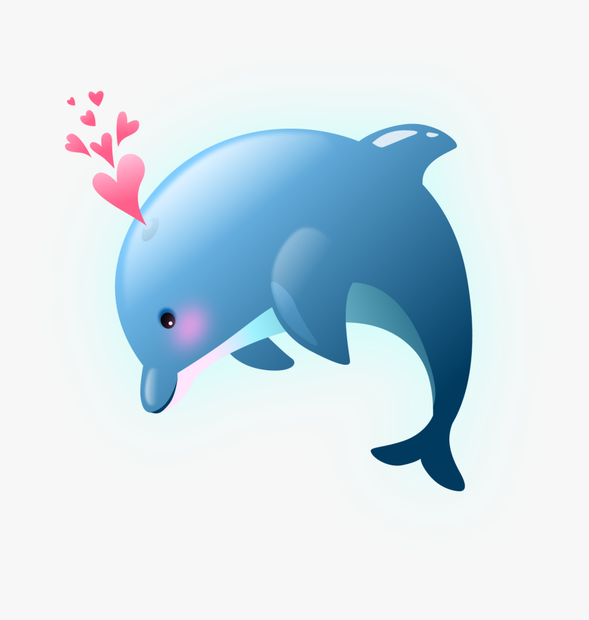 Dolphin Valentines Day Clip Art - Clip Art, HD Png Download