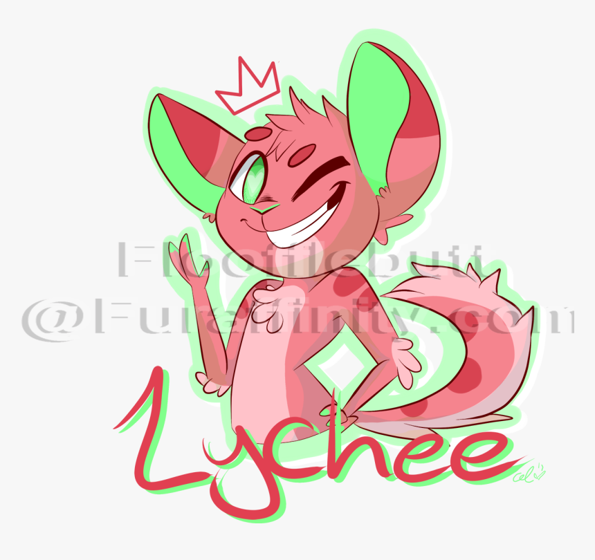[t]~lychee Badge~ - Cartoon, HD Png Download