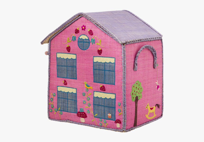 Storage Box - Pink House - Rice Raffia Ice Cream, HD Png Download