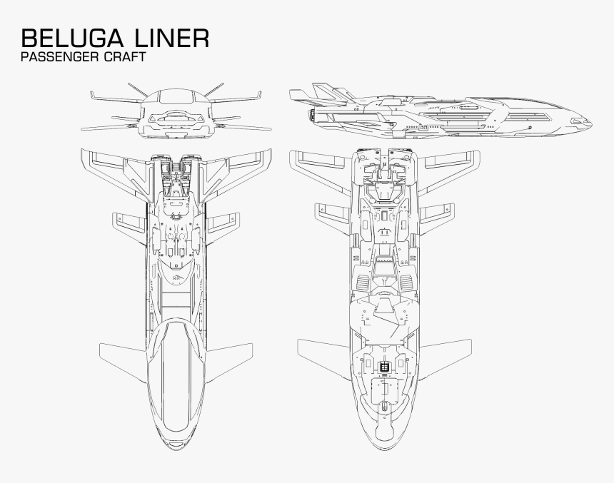 Saud Kruger Beluga Liner From Elite - Elite Dangerous Beluga Size, HD Png Download