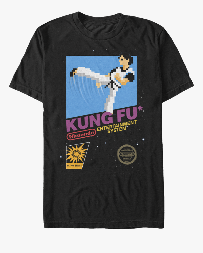 Cartridge Art Kung Fu T-shirt - Kung Fu Nes Boxart, HD Png Download