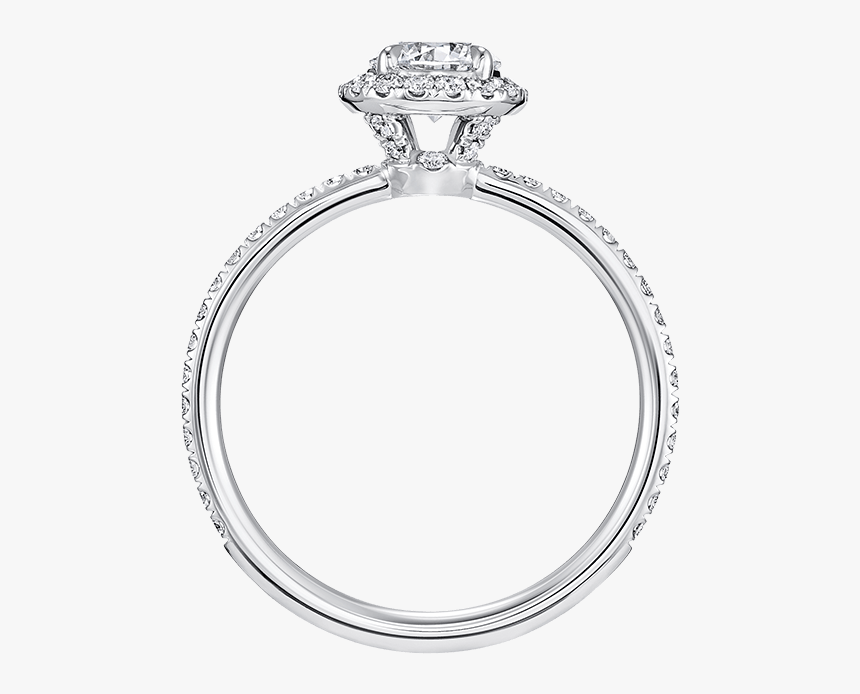 The One, Round Brilliant Diamond Micropavé Engagement - Engagement Ring, HD Png Download