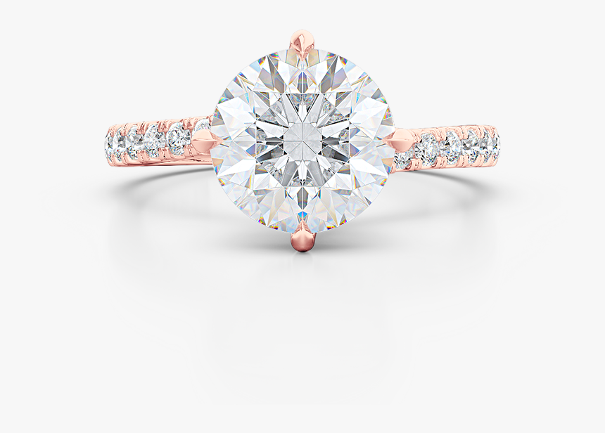 East West, Four Prong, Round Solitaire - Engagement Ring, HD Png Download